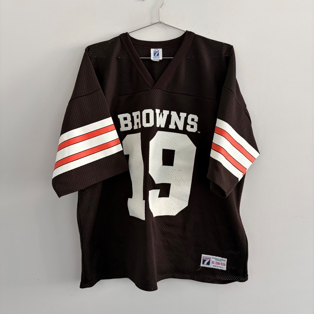 Vintage Logo 7 Cleveland Browns Bernie Kosar Jersey Brown Mesh Mens XL USA